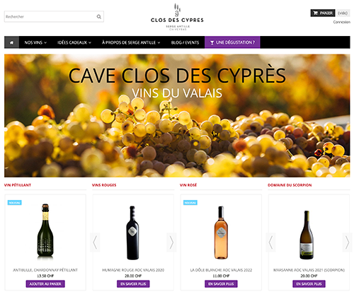 création de site e-commerce vigneron en Suisse