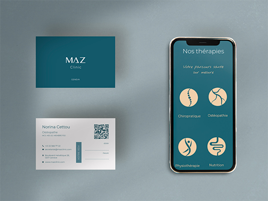 identité visuelle cartes de visite website