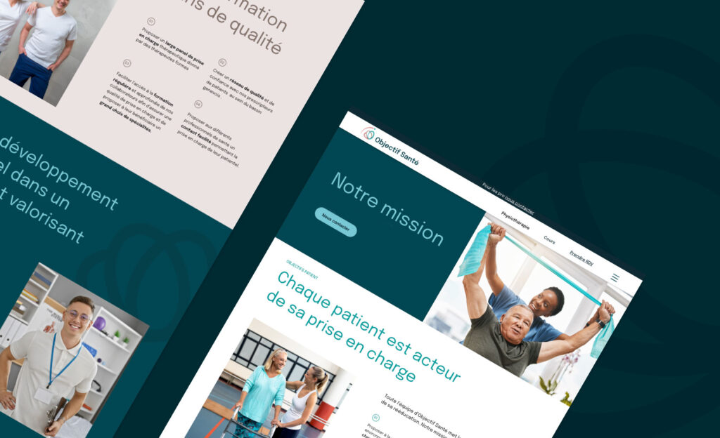 objectif santé création web,  création de logo, webdesign, marketing et communication