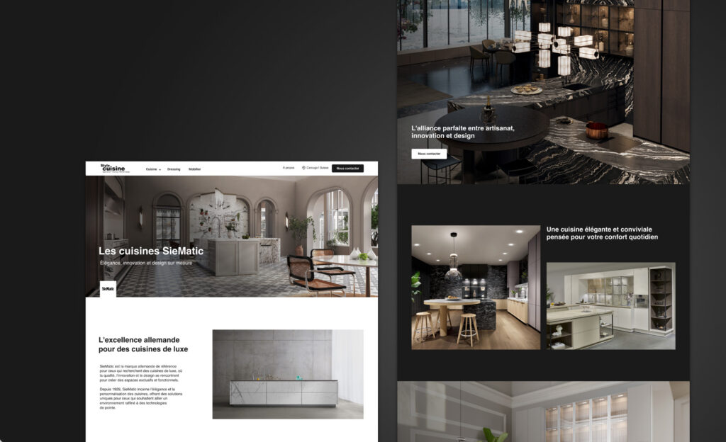 style cuisine refonte du site web ux/ui design web design